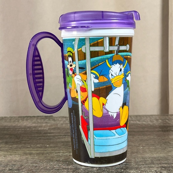 Disney Parks Purple Travel Mug with Donald Duck and Goofy - Picture 2 of 5